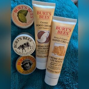 Burt's Bees Set Of 5 Includes Hand and Foot Cream Cuticle Cream Hand Salve